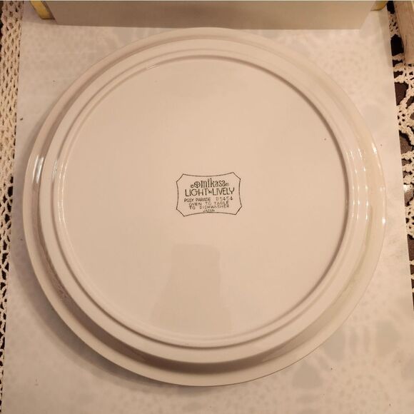 New Mikasa Light 'n Lovely "Posy Paradise" #5454 12" Platter Made in Japan - Picture 4 of 5